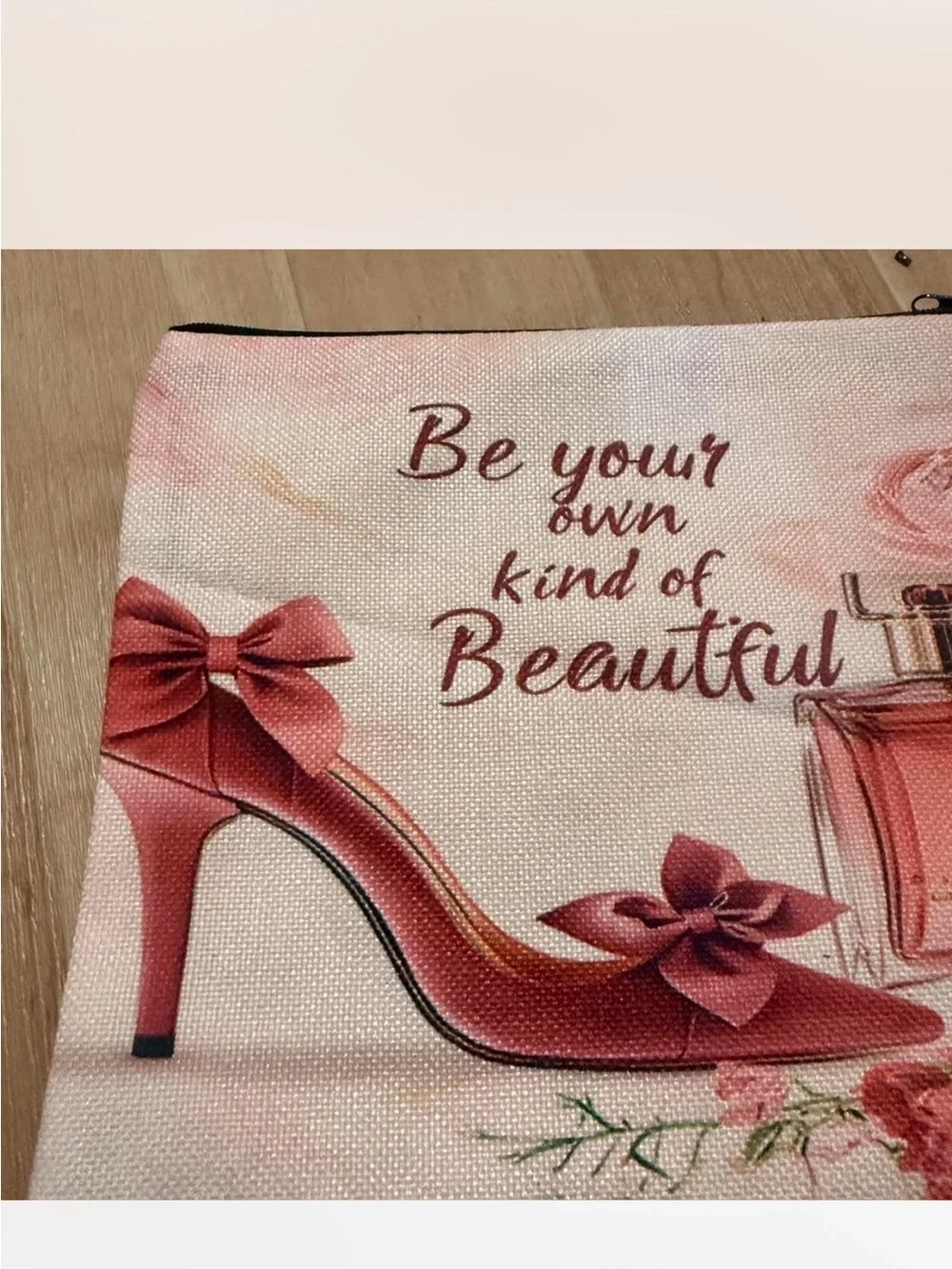 Pink Floral 'Be Your Own Kind of Beautiful' Cosmetic Pouch